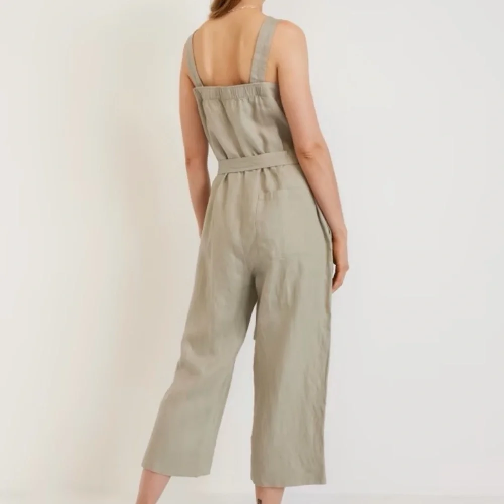 •nwt• Everlane The Linen jumpsuit in Seagrass